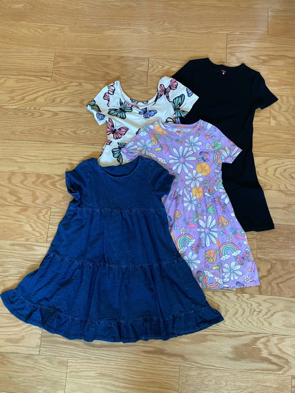 FabKids Spring Dress Lot - Black, Navy, Purple & White